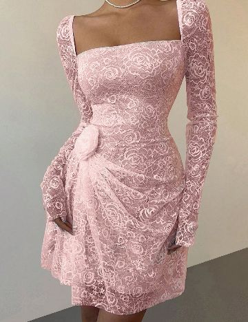 Rochie scurta SHEIN, roz