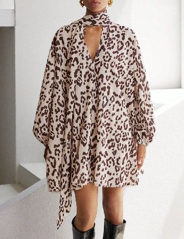 Rochie scurta SHEIN, animal print