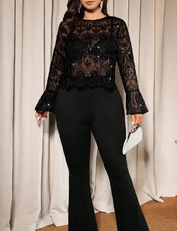 Bluza SHEIN CURVE, negru