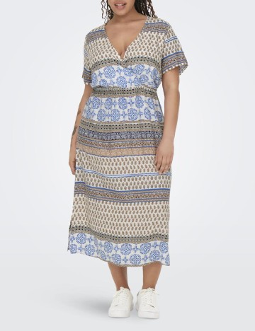 Rochie medie Only Carmakoma, mix culori