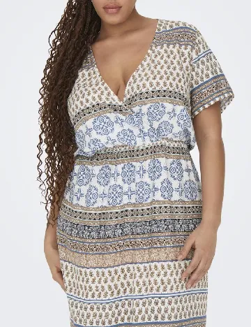 Rochie medie Only Carmakoma, mix culori