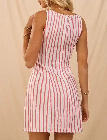 Rochie scurta SHEIN, alb/roz