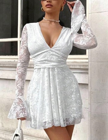 Rochie scurta SHEIN, alb