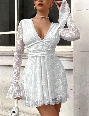 Rochie scurta SHEIN, alb