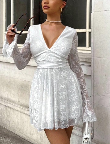 Rochie scurta SHEIN, alb