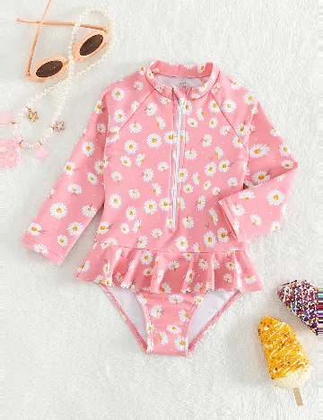 Costum de baie Shein Kids, roz