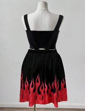 Rochie scurta SHEIN CURVE, negru/rosu