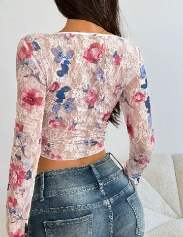 Top SHEIN, floral print