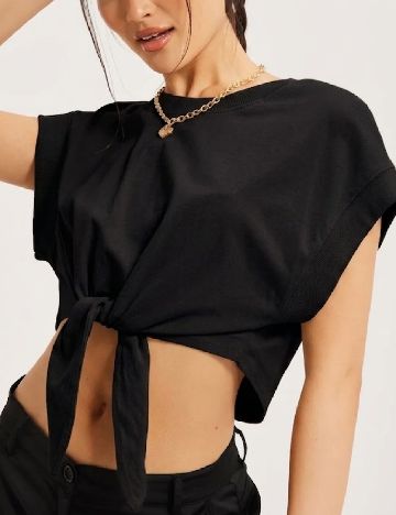 Top Jacqueline de Yong, negru