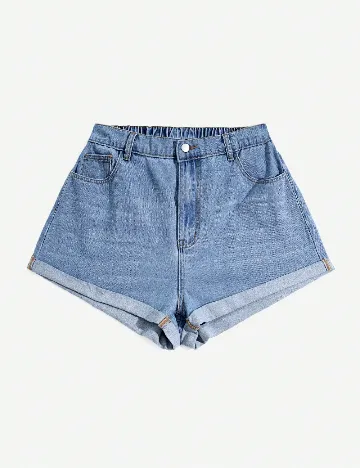 Pantaloni scurti SHEIN CURVE, albastru