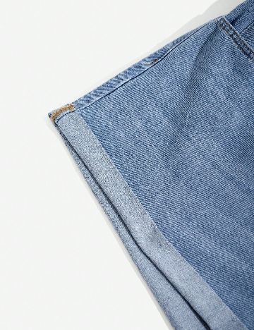 Pantaloni scurti SHEIN CURVE, albastru