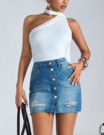 Fusta SHEIN, albastru