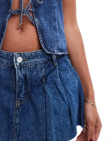 Fusta pantalon Only, albastru