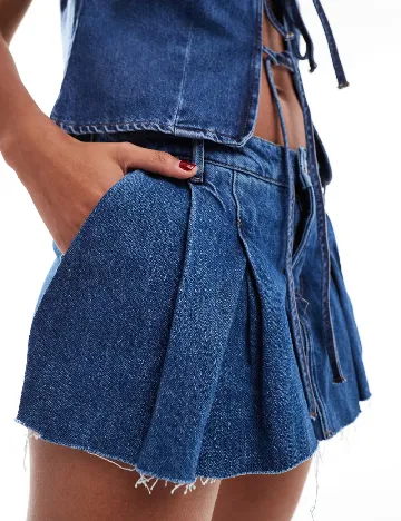 Fusta pantalon Only, albastru