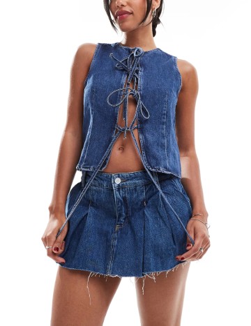 Fusta pantalon Only, albastru