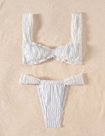 Costum de baie SHEIN, alb