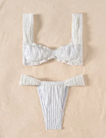 Costum de baie SHEIN, alb