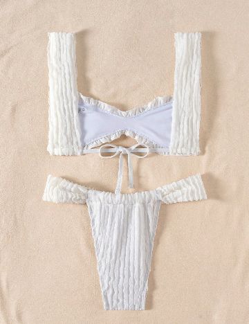 Costum de baie SHEIN, alb