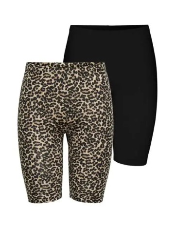 Set colanti 2 perechi Only, animal print/negru