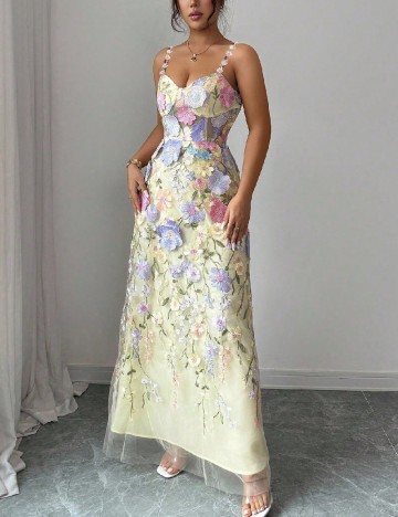 Rochie lunga SHEIN, floral print