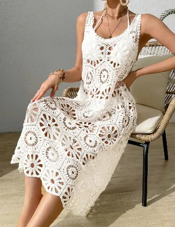 Rochie de plaja SHEIN, alb