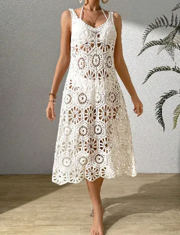 Rochie de plaja SHEIN, alb