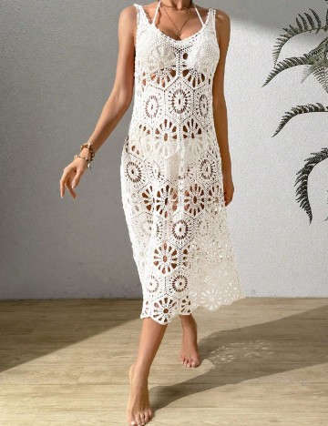 Rochie de plaja SHEIN, alb