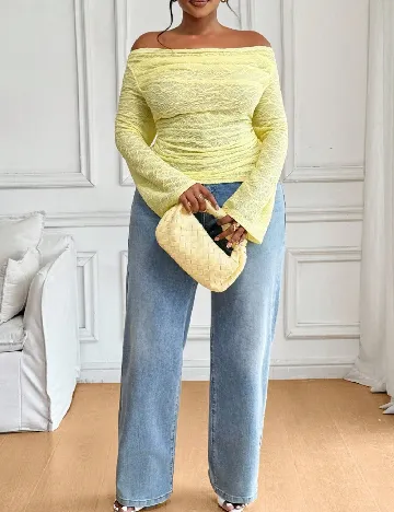 Bluza SHEIN CURVE, galben