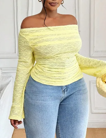 Bluza SHEIN CURVE, galben