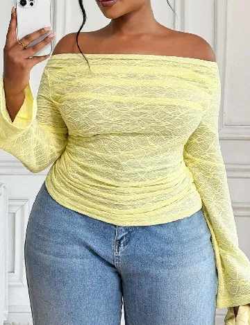 Bluza SHEIN CURVE, galben