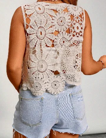 Top SHEIN CURVE, crem