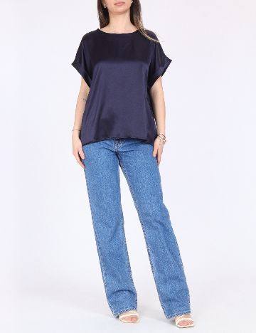 Tricou Jacqueline de Yong, bleumarin inchis