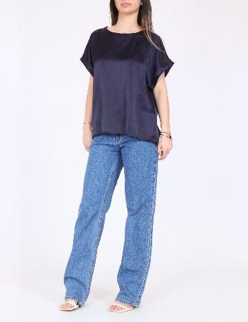 Tricou Jacqueline de Yong, bleumarin inchis