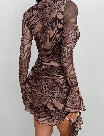 Rochie scurta SHEIN, maro