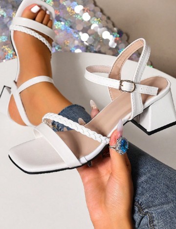 Sandale SHEIN, alb