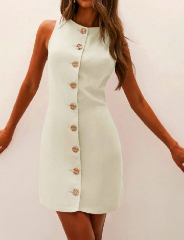 Rochie scurta SHEIN, crem