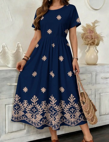 Rochie medie SHEIN CURVE, bleumarin