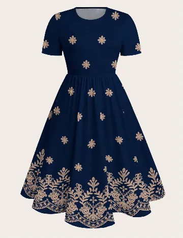 Rochie medie SHEIN CURVE, bleumarin