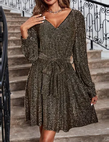 Rochie scurta SHEIN, auriu