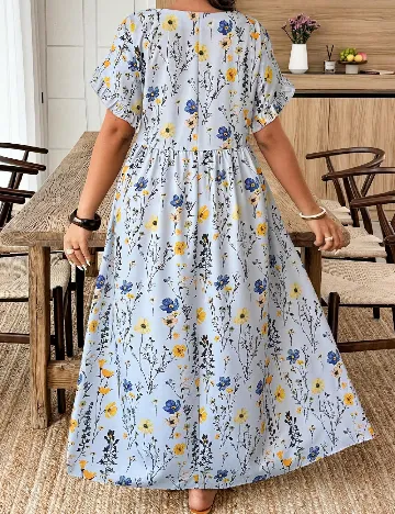 Rochie lunga SHEIN CURVE, floral print