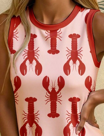 Rochie scurta SHEIN, roz/rosu