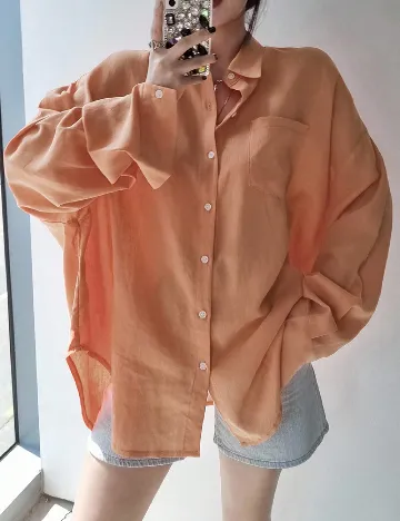 Camasa Oversize Dazy, portocaliu