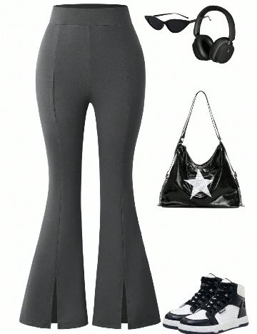 Pantaloni Shein Kids, gri