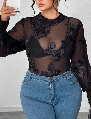 Body SHEIN CURVE, negru