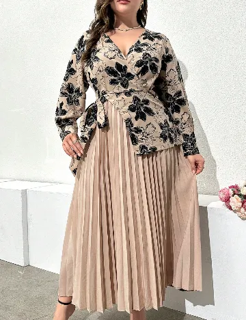 Rochie lunga SHEIN CURVE, maro