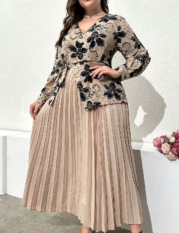 Rochie lunga SHEIN CURVE, maro