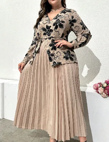 Rochie lunga SHEIN CURVE, maro