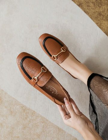 Mocasini SHEIN, maro