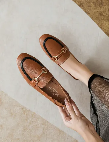 Mocasini SHEIN, maro