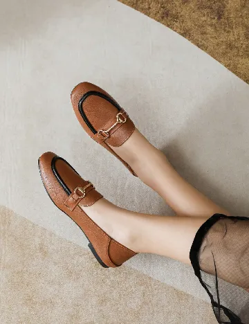 Mocasini SHEIN, maro